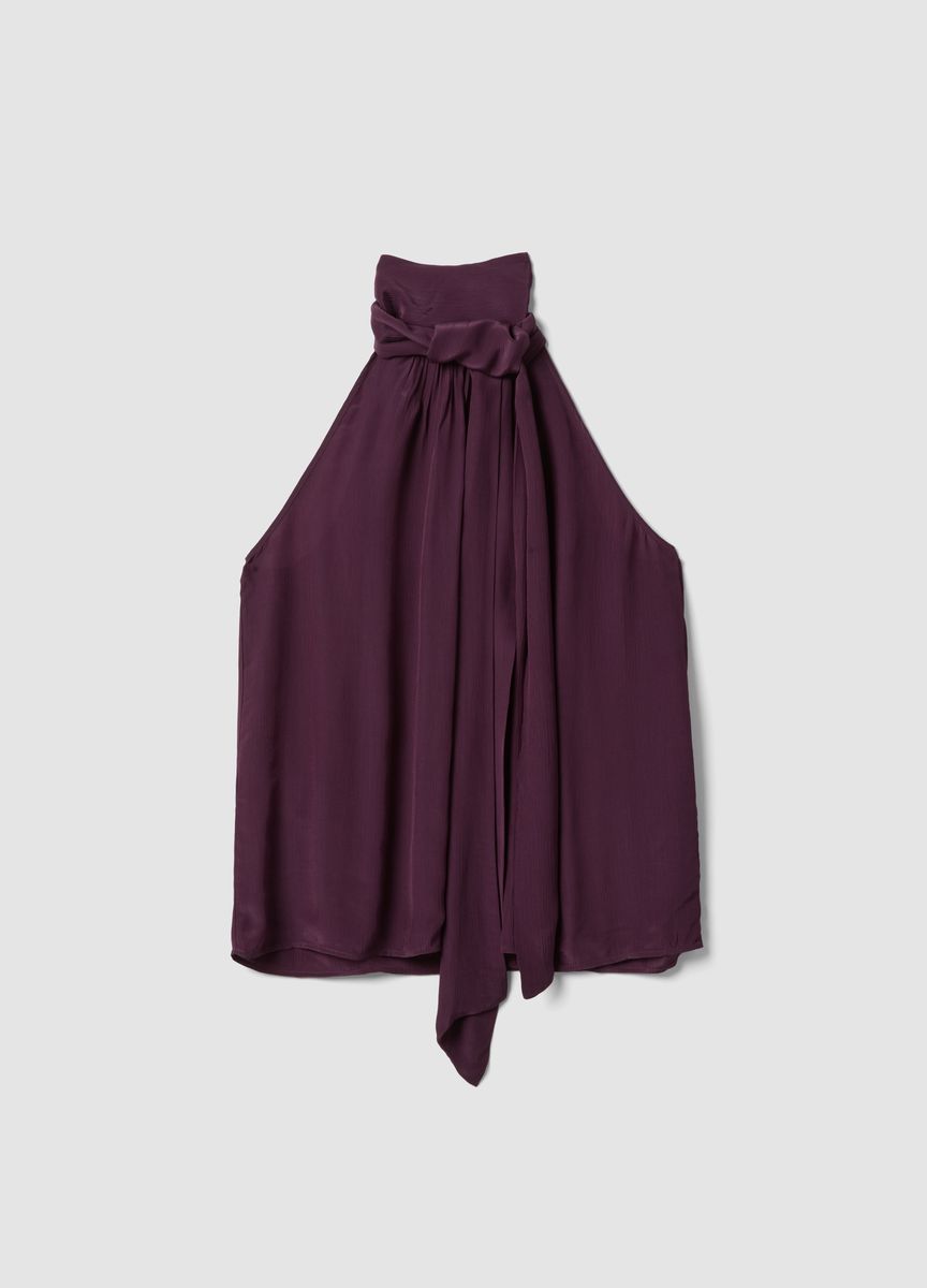 Elegantes Neckholder-Top mit Bindeschleife