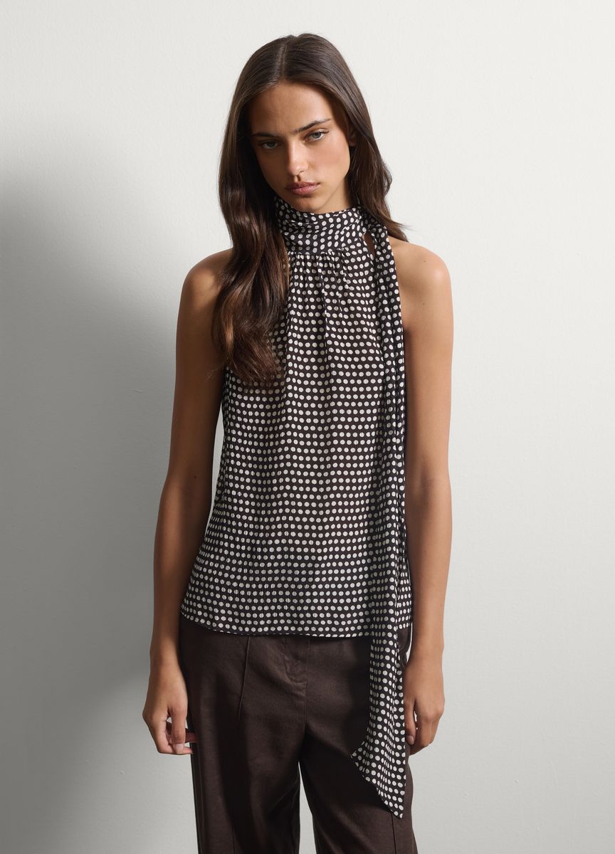 Elegantes Polka-Dot-Halterneck
