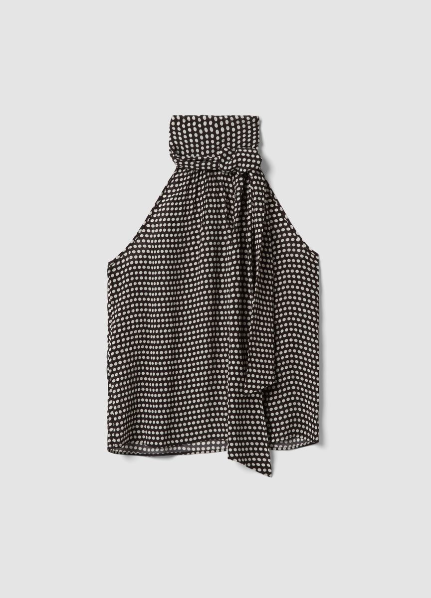 Elegantes Polka-Dot-Halterneck