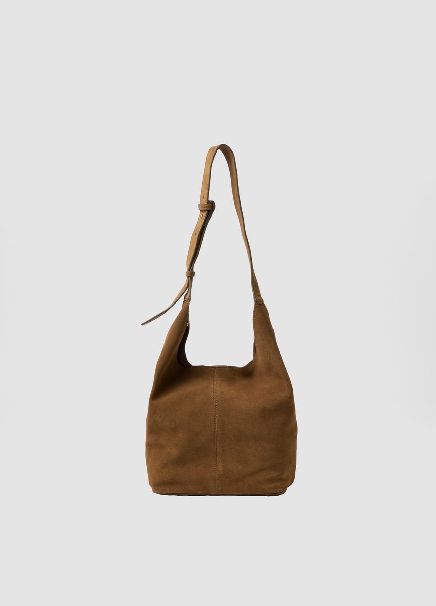 Minimalistische Hobo-Tasche aus Wildleder