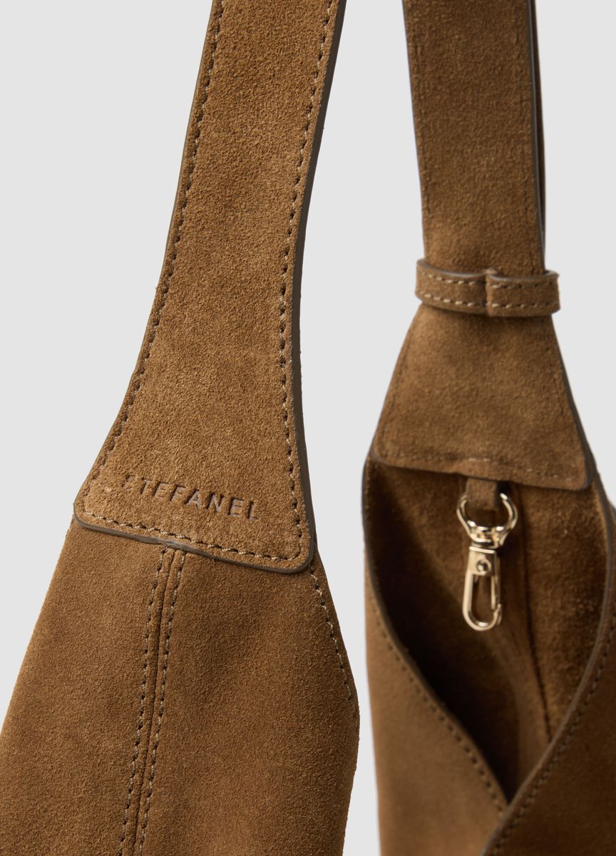 Minimalistische Hobo-Tasche aus Wildleder