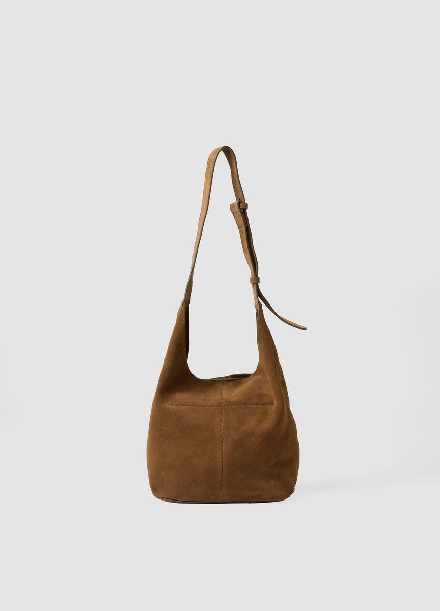 Minimalistische Hobo-Tasche aus Wildleder