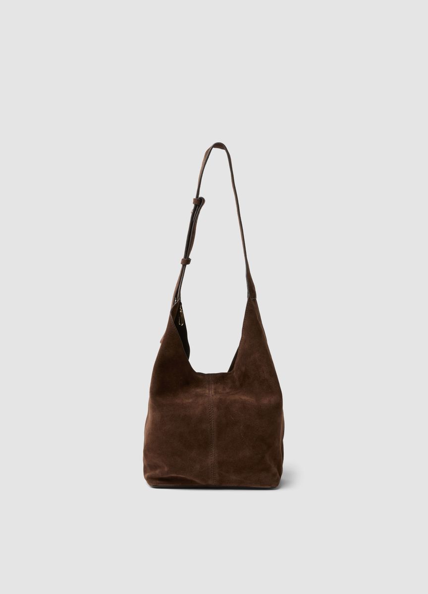 Lässige Wildleder-Hobo-Schultertasche