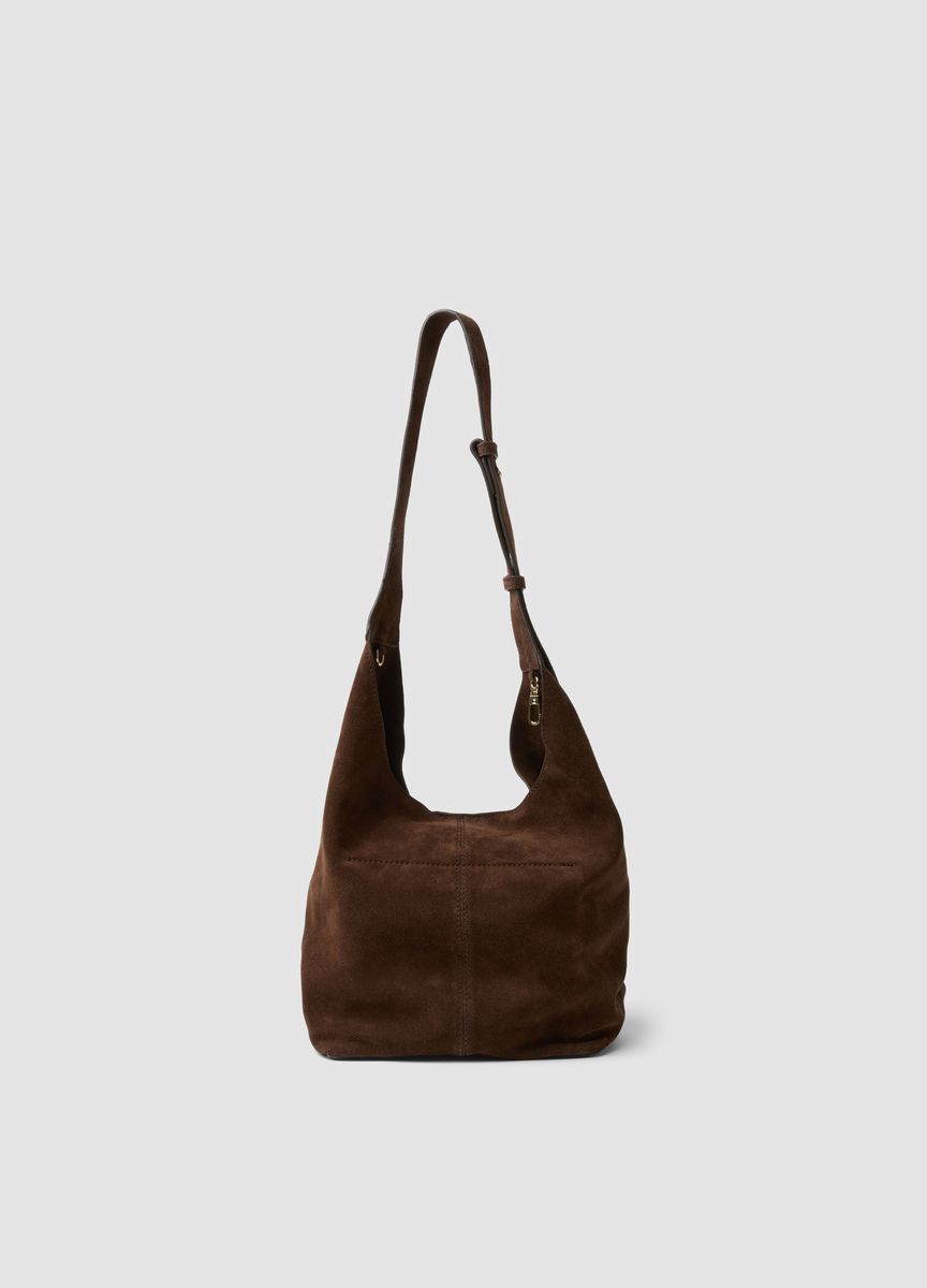 Lässige Wildleder-Hobo-Schultertasche