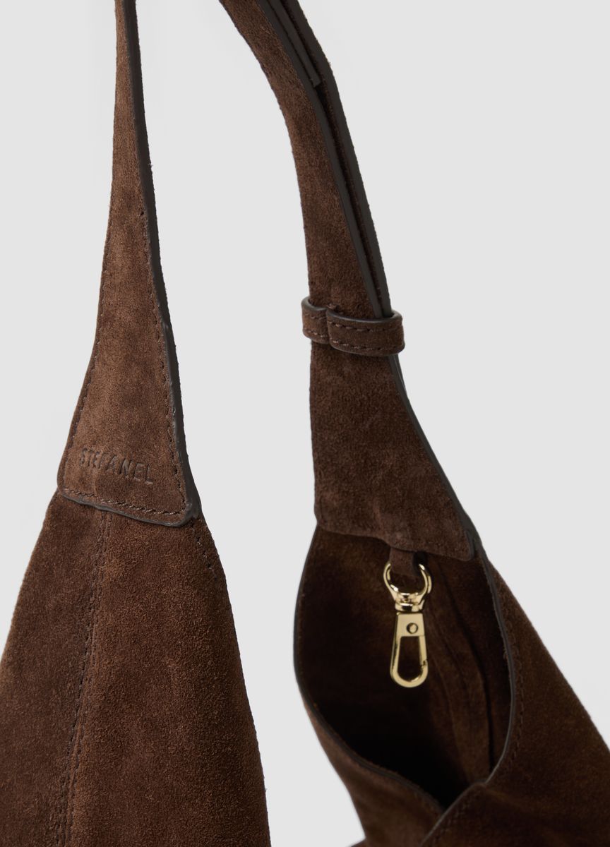 Lässige Wildleder-Hobo-Schultertasche