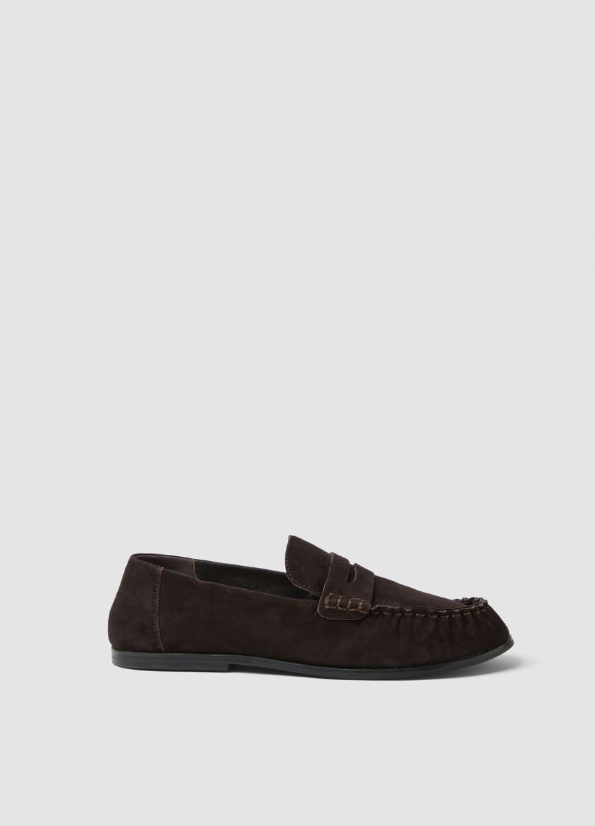 Klassische Wildleder-Mokassin-Loafer