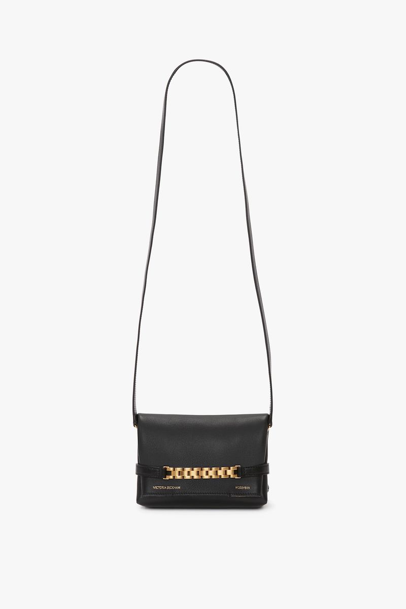 Mini-Lederpouch mit Kette