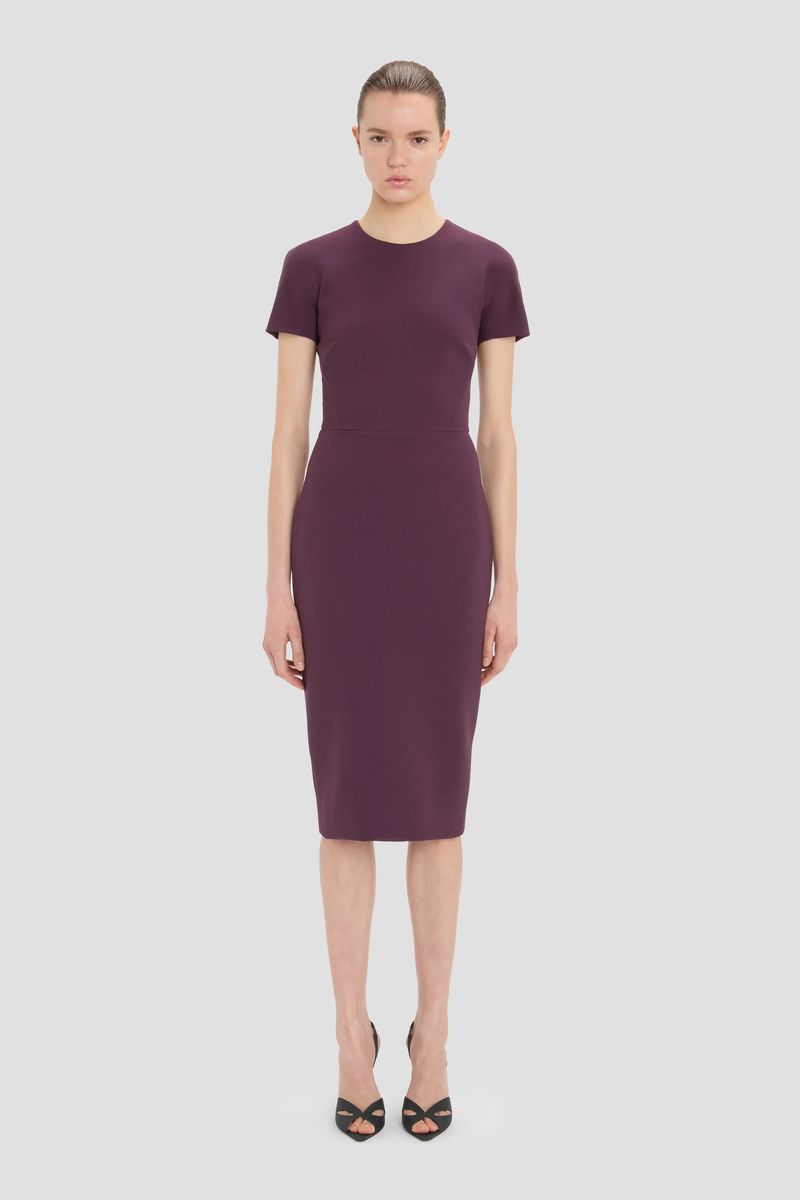 Strukturiertes Midi-Kleid Claude