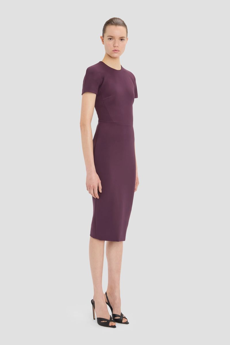 Strukturiertes Midi-Kleid Claude