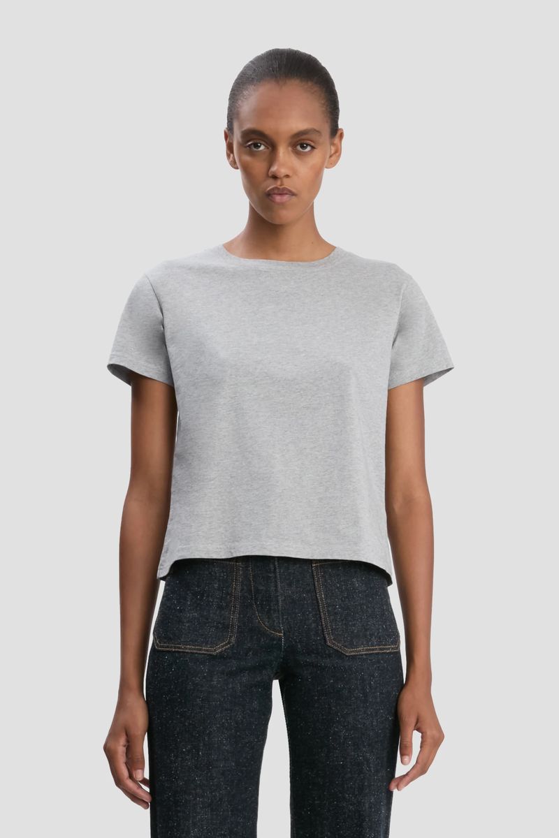 Klassisches Boxy-T-Shirt mit Rundhalsausschnitt
