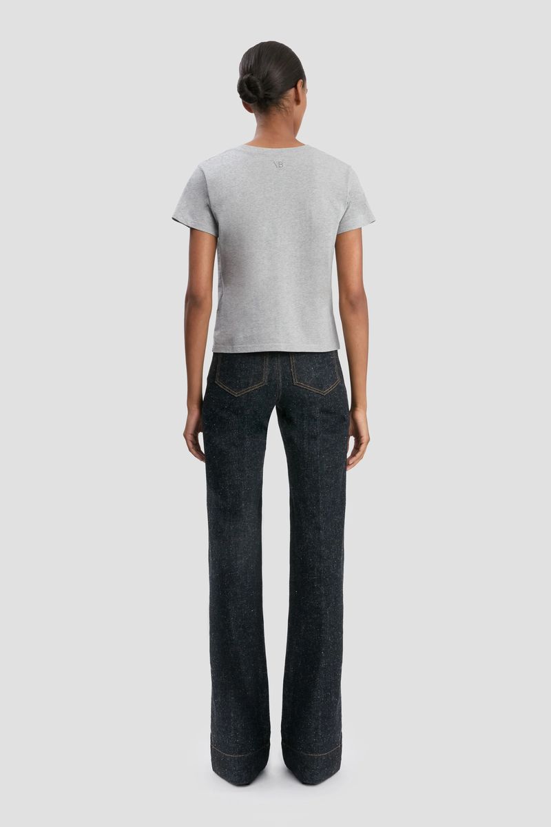 Klassisches Boxy-T-Shirt mit Rundhalsausschnitt