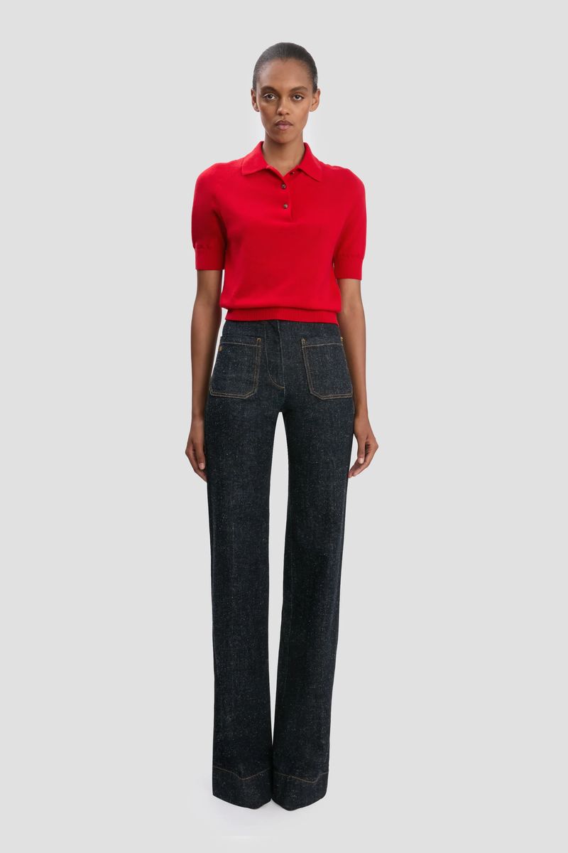 Alina Hochtaillierte Jeans mit weitem Bein