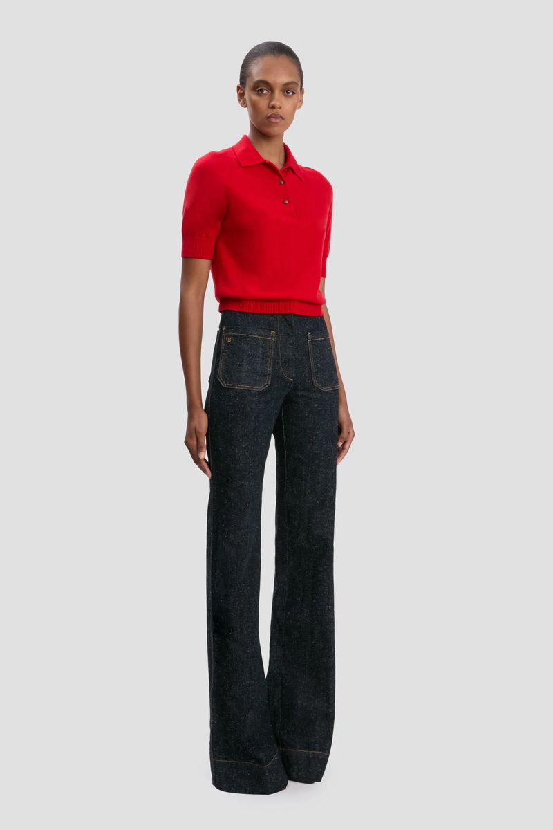 Alina Hochtaillierte Jeans mit weitem Bein