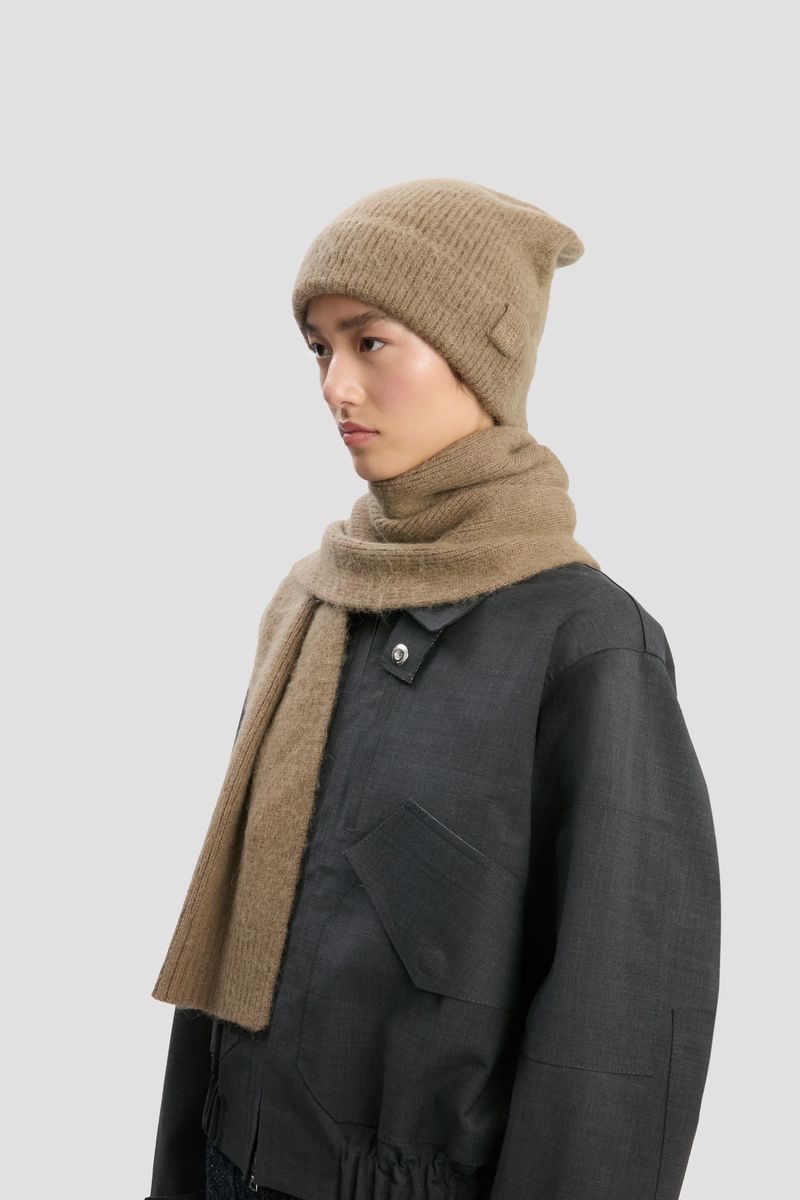 Weiche gerippte Alpaka-Mischung Beanie