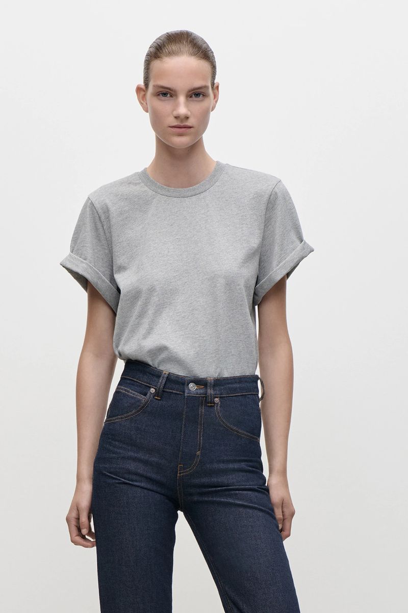 Locker geschnittenes Oversized-Melange-T-Shirt