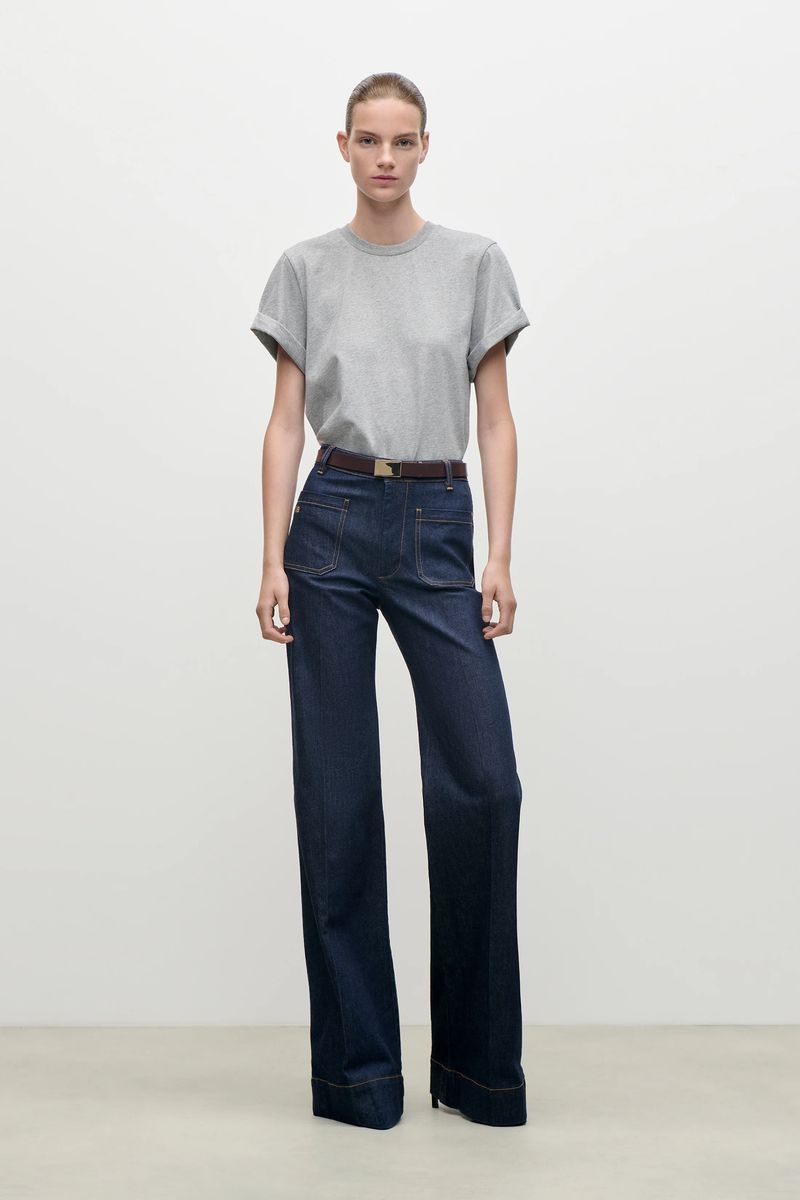 Alina High-Waist-Jeans mit weitem Bein