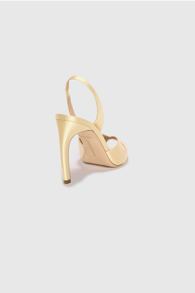 Satin-Slingback-Heels mit Masken-Ausschnitt