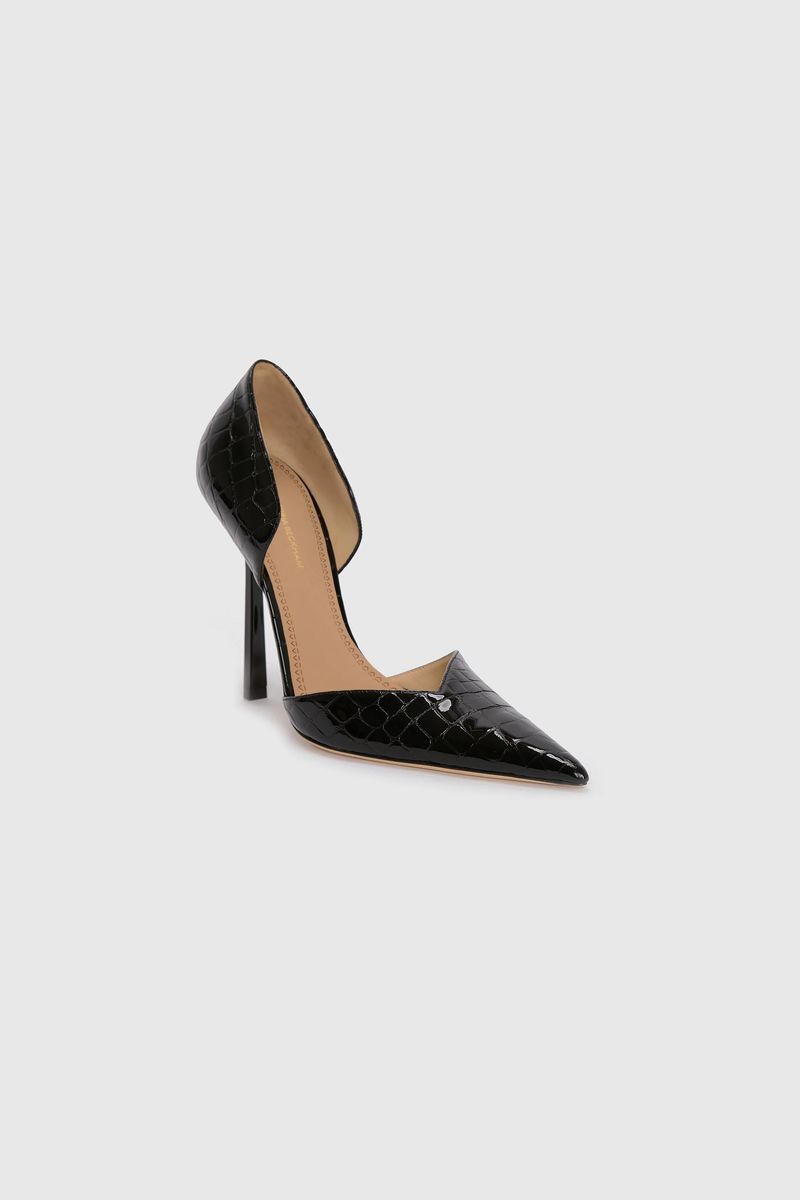 Asymmetrische Pumps mit Krokoprägung