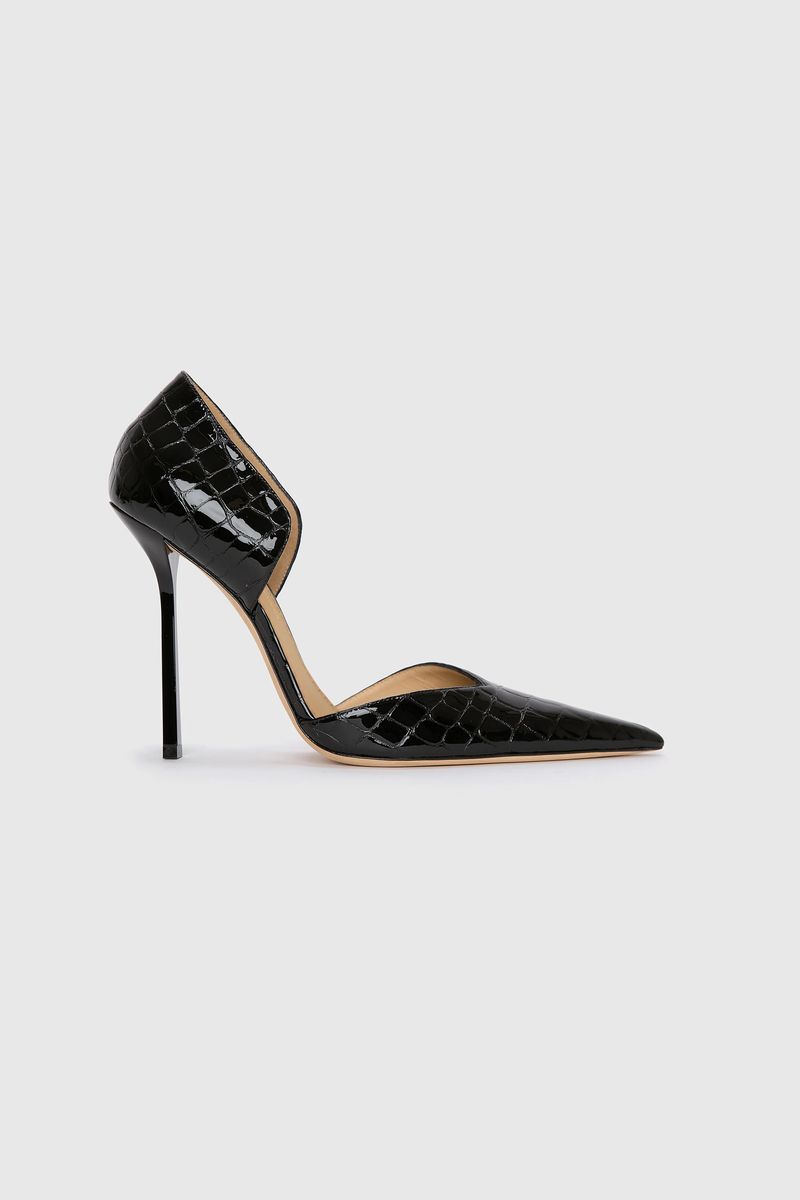 Asymmetrische Pumps mit Krokoprägung