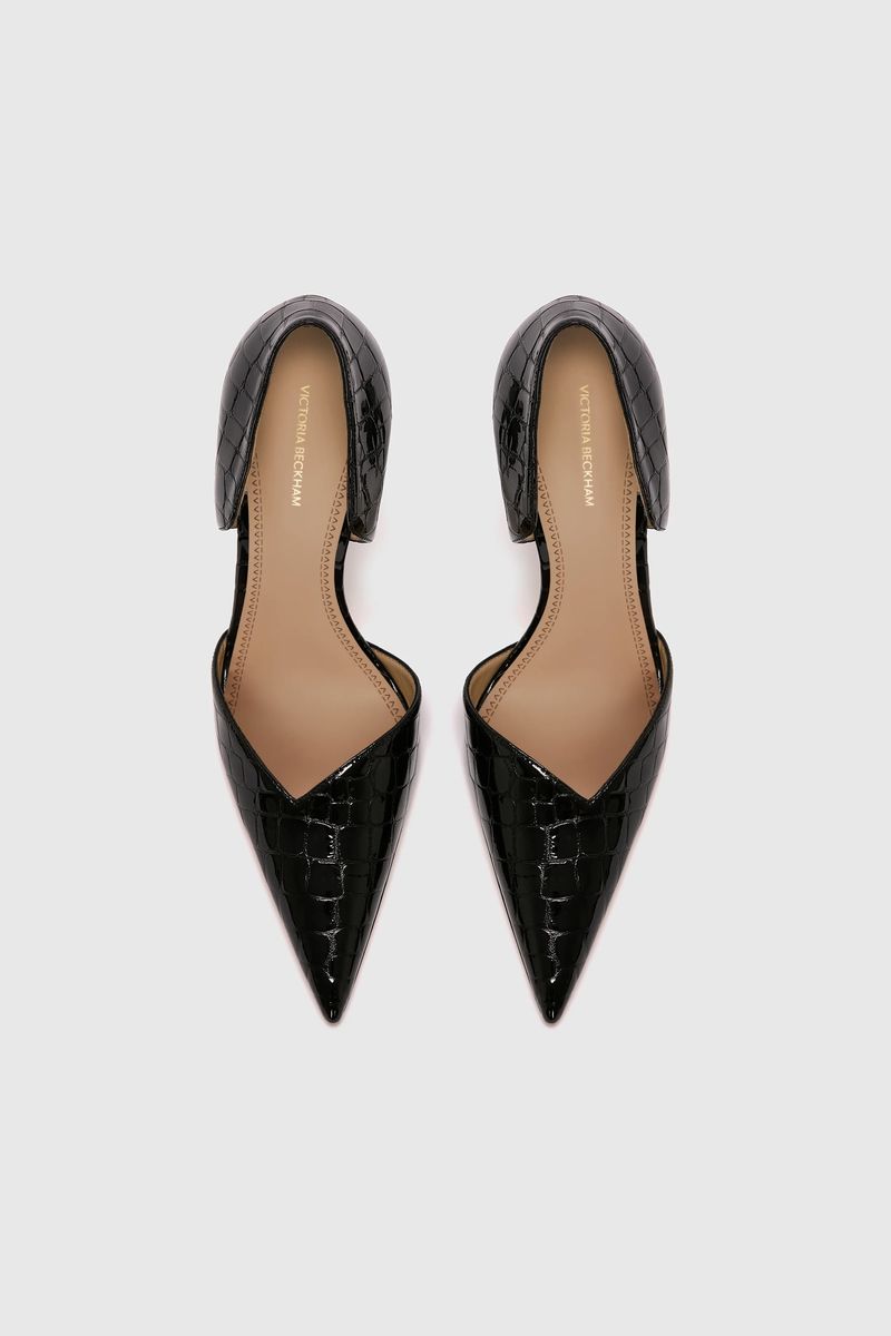 Asymmetrische Pumps mit Krokoprägung