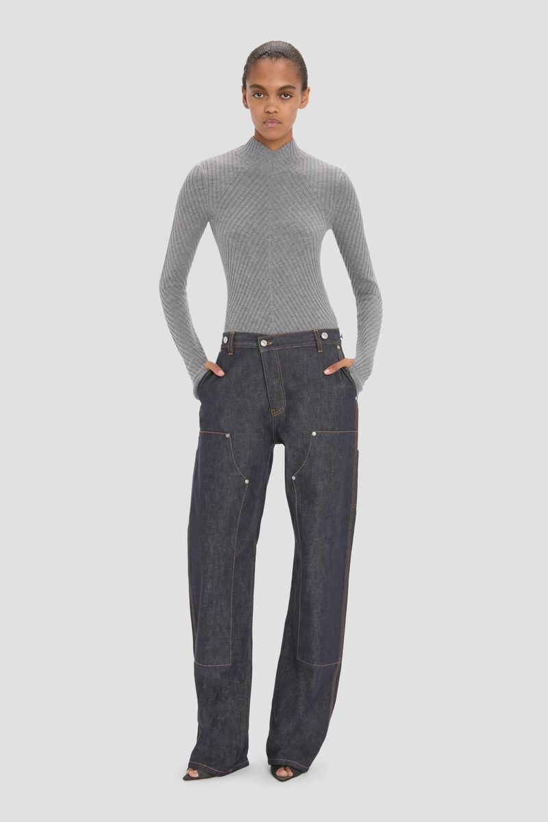 Weite Jeans mit Paneel-Einsätzen