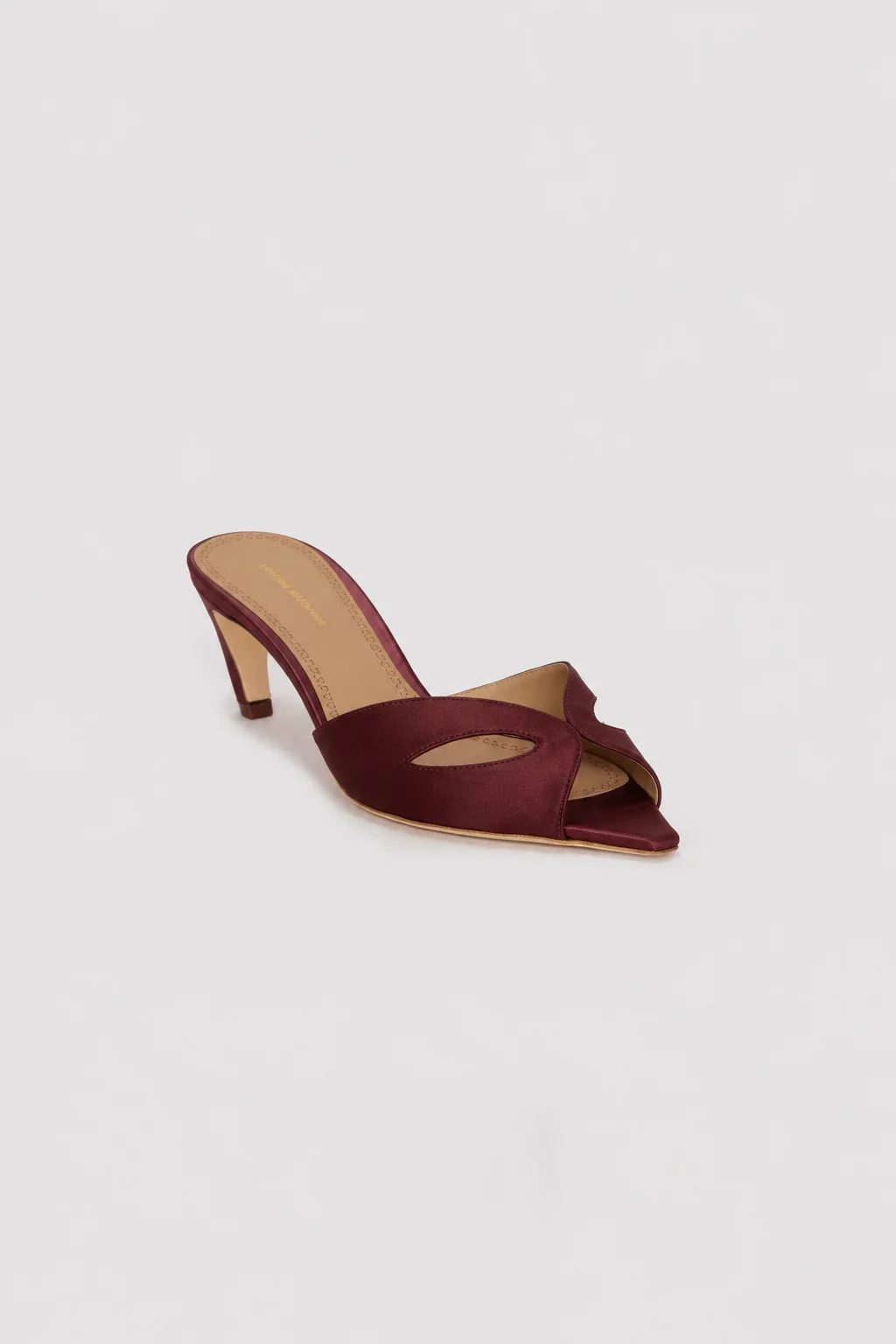 Satin-Mules mit Masken-Ausschnitt