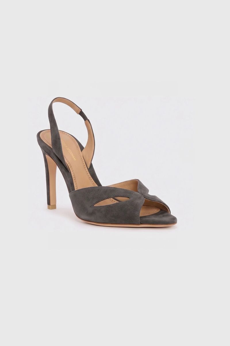 Elegante Slingbacks aus Wildleder mit Peep-Toe