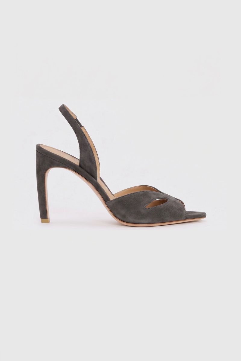 Elegante Slingbacks aus Wildleder mit Peep-Toe