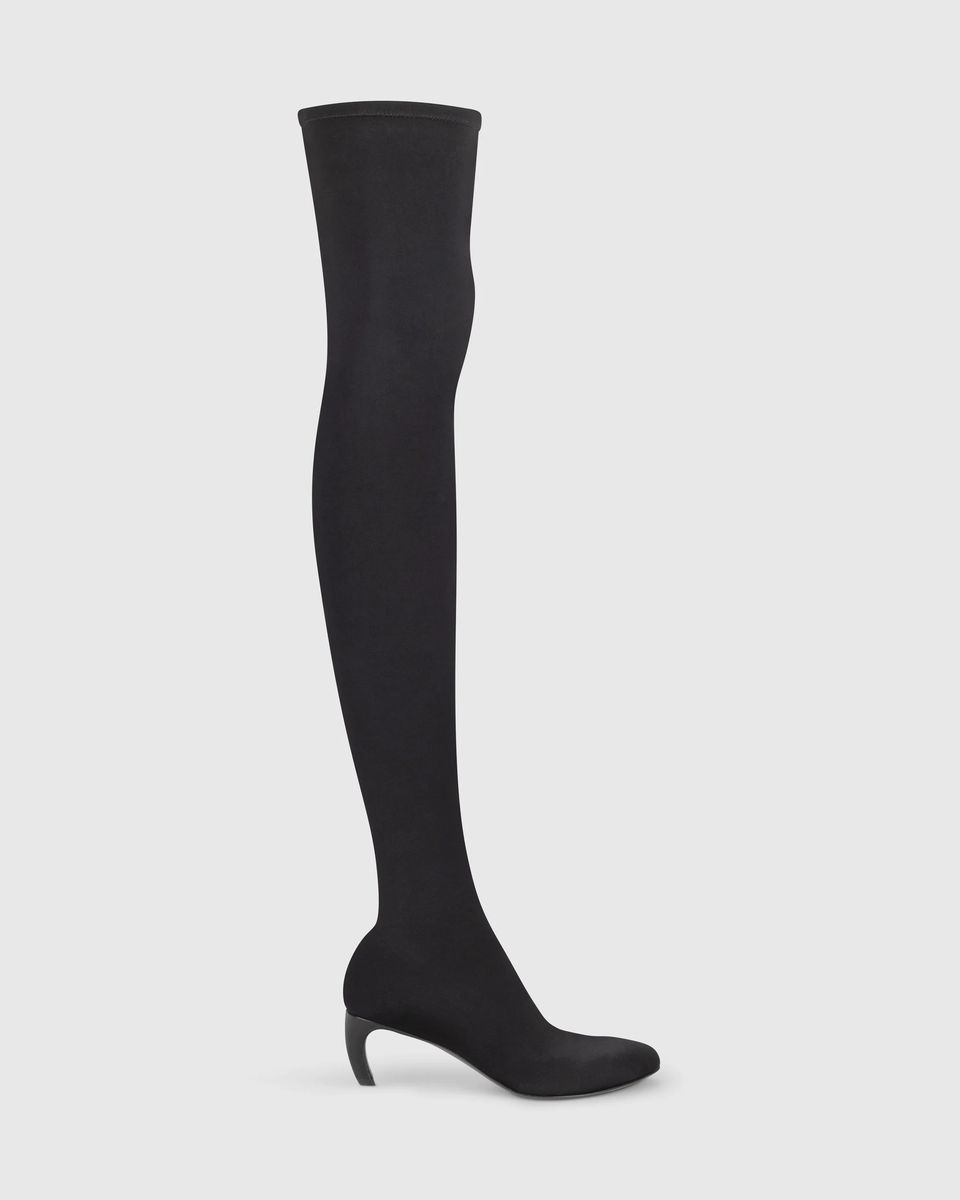 Overknee-Stiefel aus Stretch-Gewebe