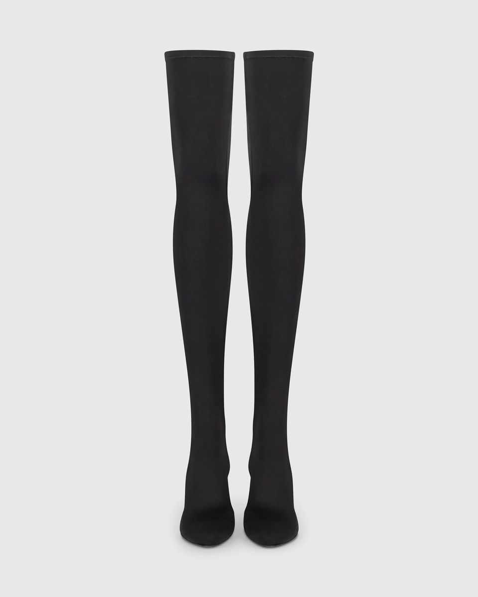Overknee-Stiefel aus Stretch-Gewebe