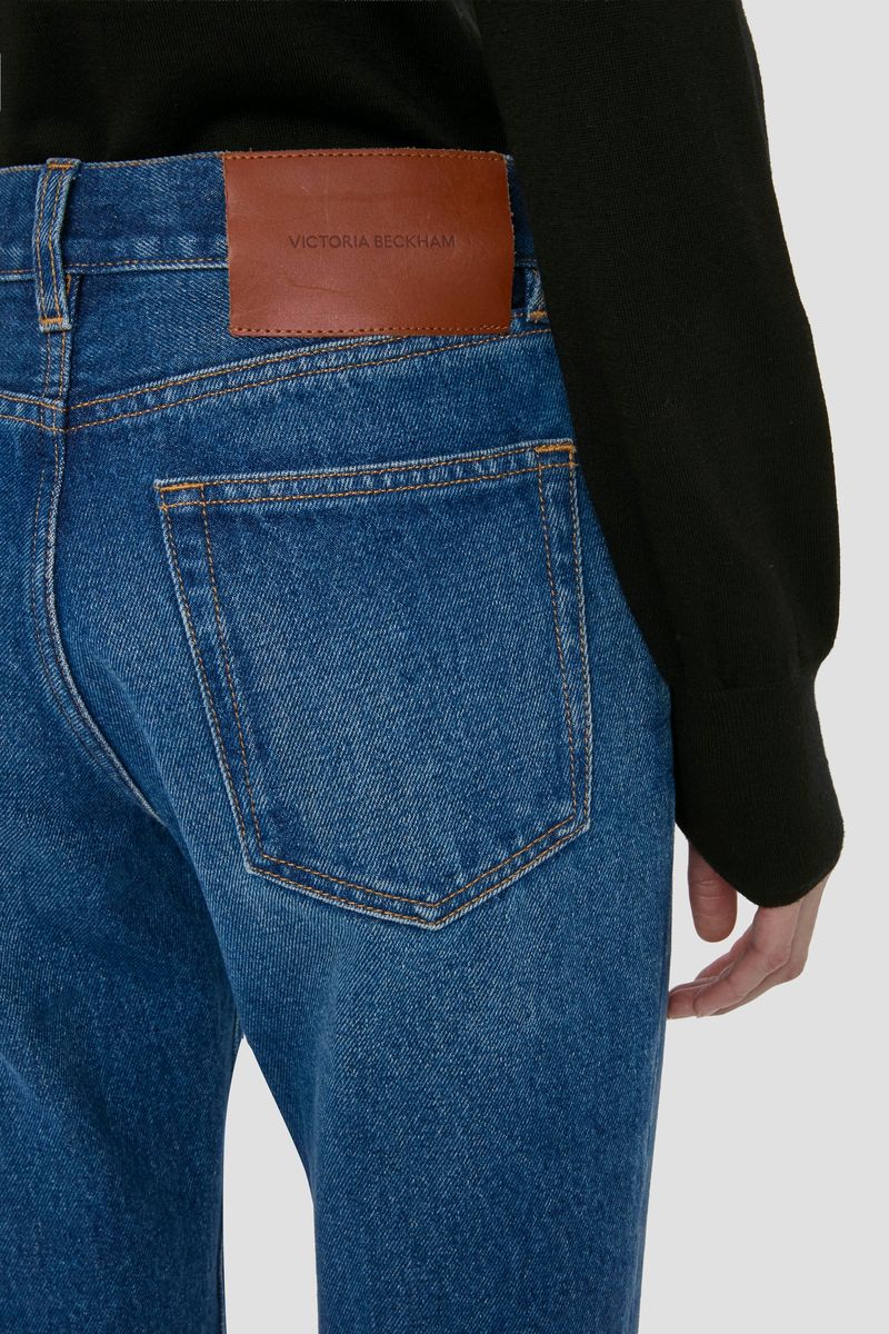 Hüftjeans mit geradem Bein