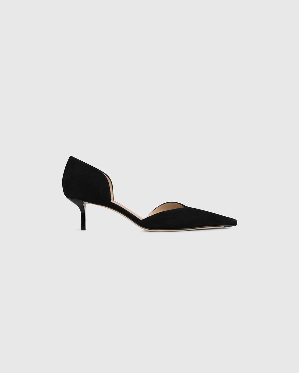 Spitze D'Orsay-Pumps aus Wildleder