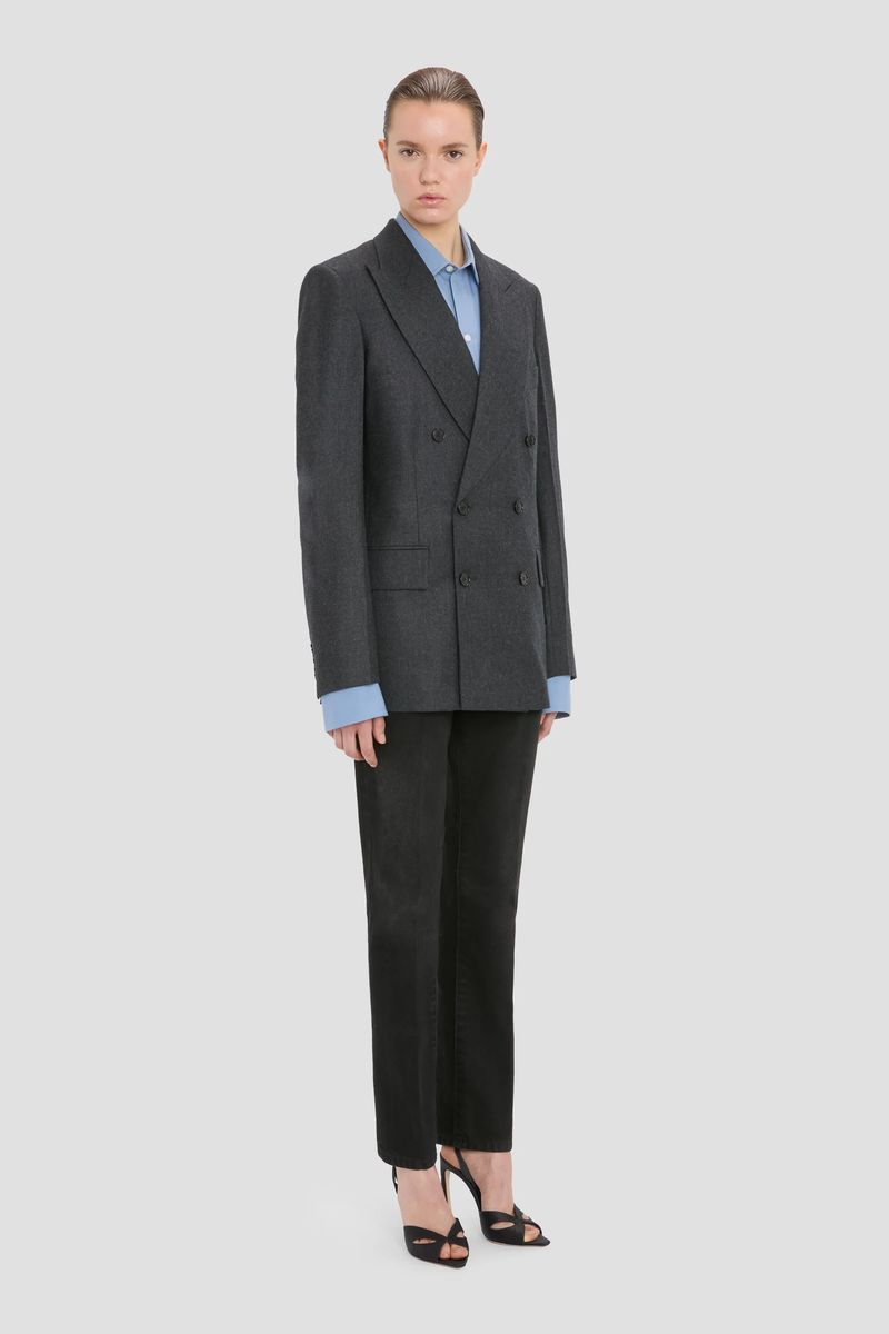 Zweireihiger Tailored-Blazer aus Melange