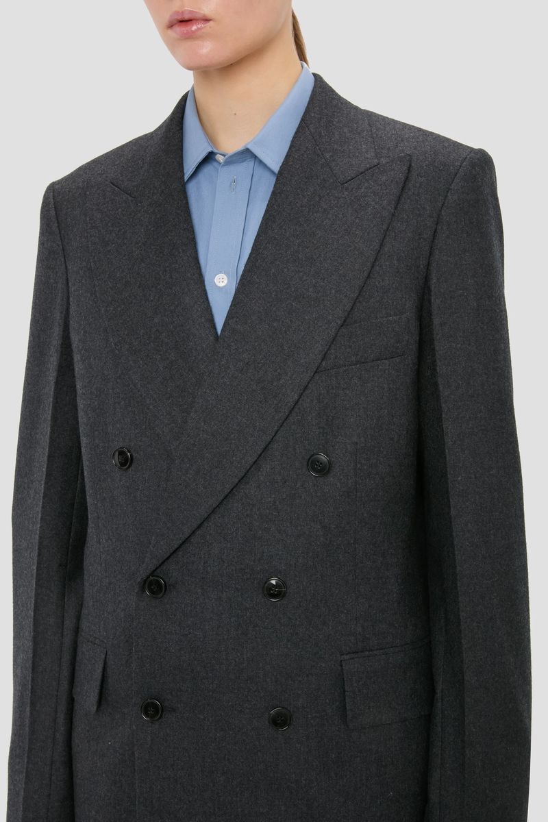 Zweireihiger Tailored-Blazer aus Melange