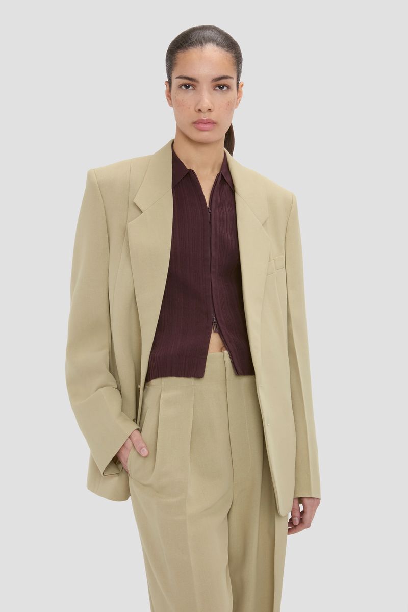 Gepresster Strukturierter Tailored-Blazer