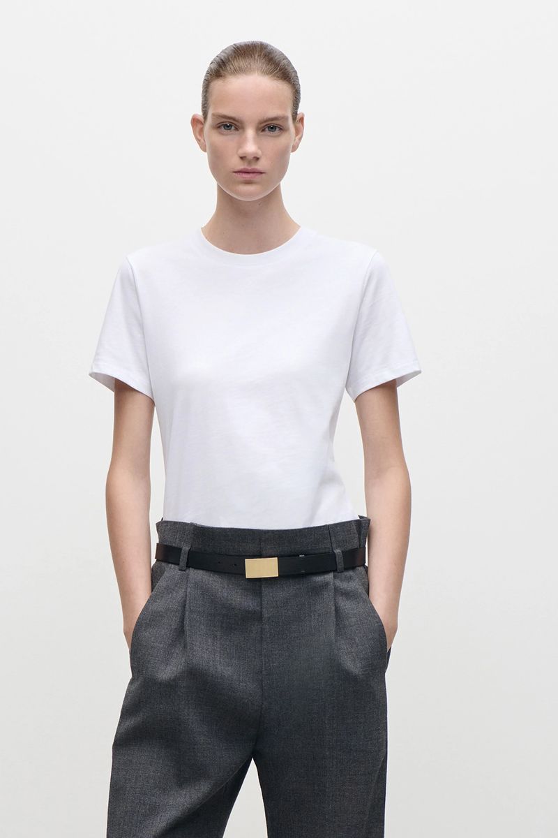 Essentielles Bio-Baumwoll-Shirt mit geradem Schnitt