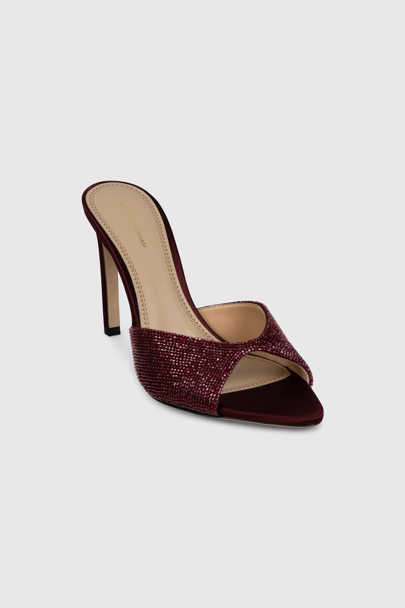 Elegante Pantoletten mit Kristallbesatz