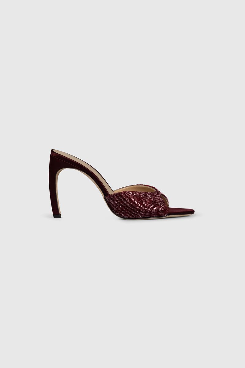 Elegante Pantoletten mit Kristallbesatz