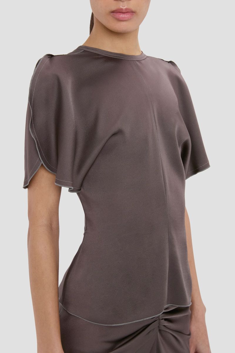 Drapiertes Satin-Top Bela