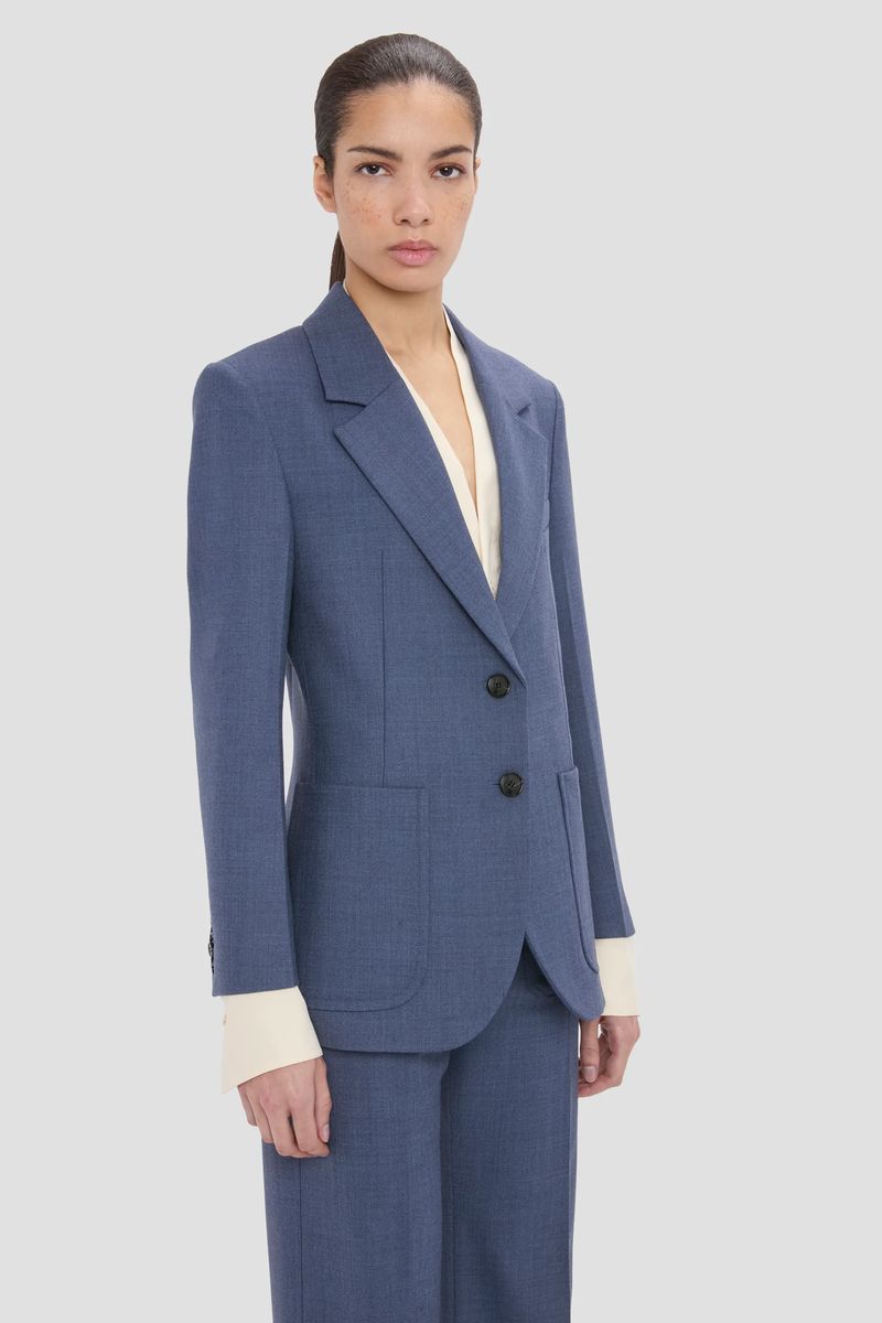 Einreihiger taillierter Melange-Blazer