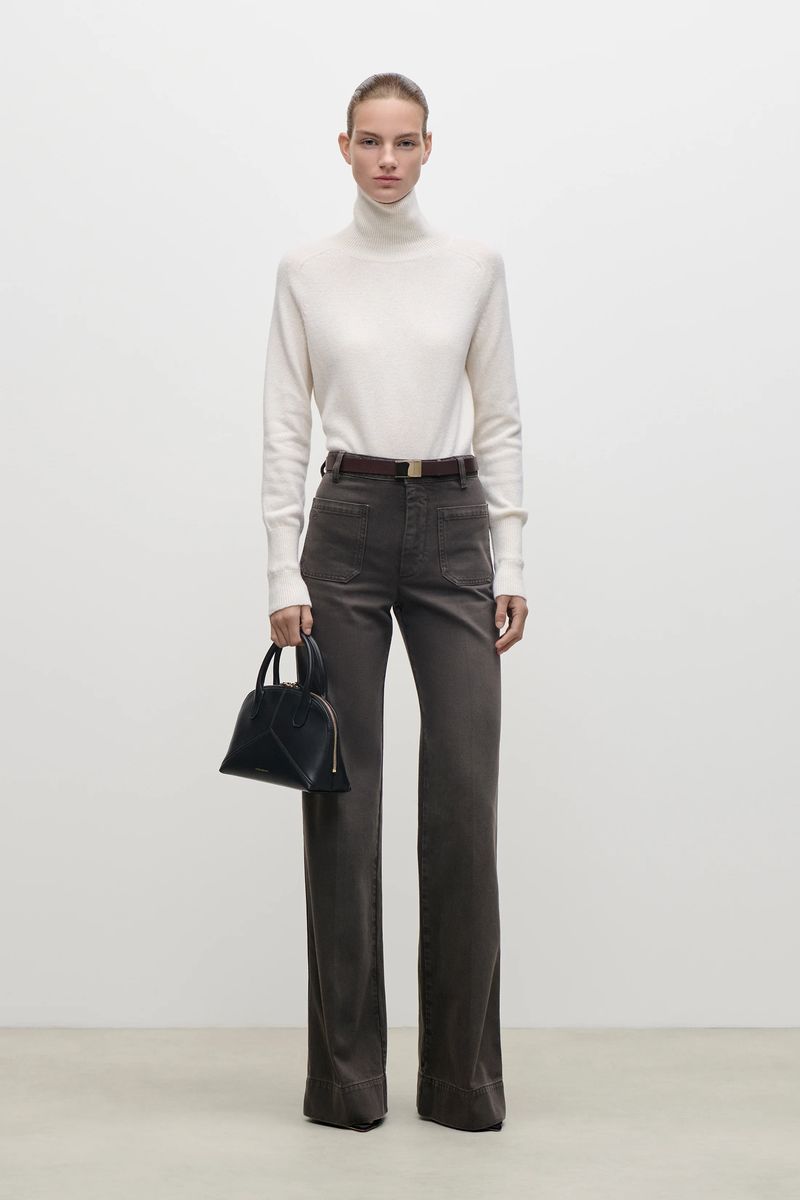 High-Rise Jeans mit weitem Bein