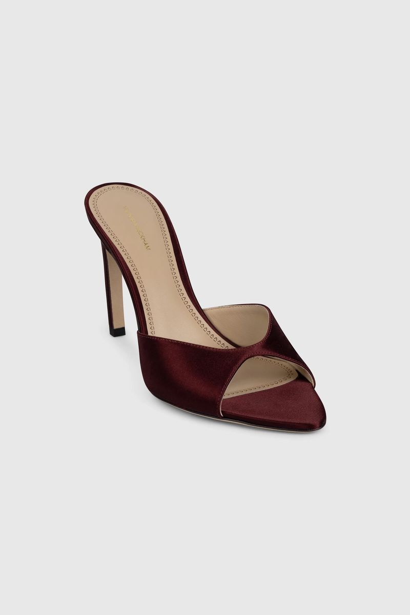 Harlow Satin-Mule mit offener Spitze