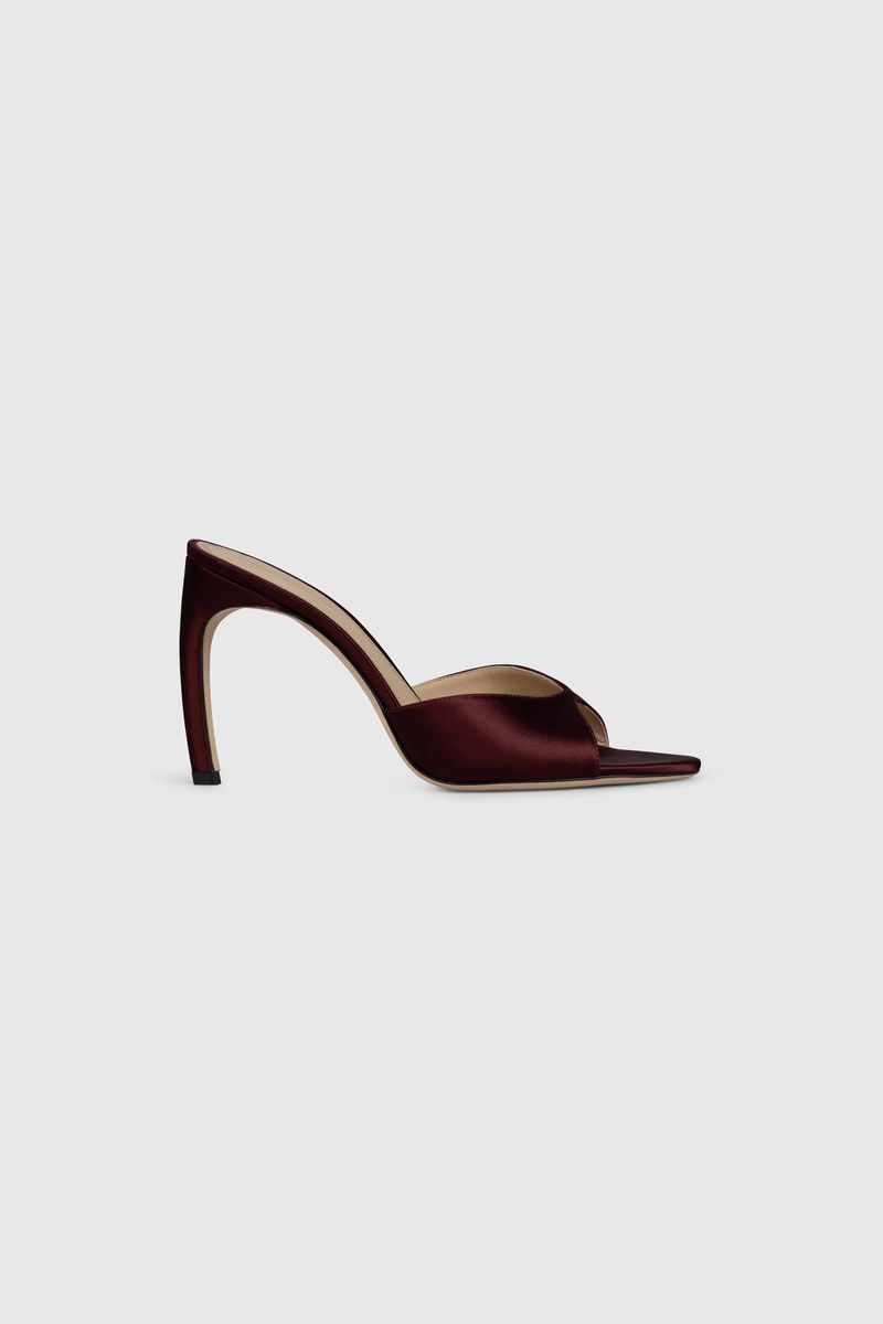 Harlow Satin-Mule mit offener Spitze