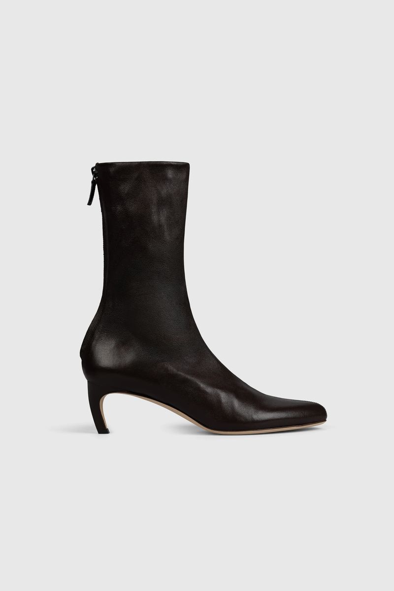 Harlow Stretch-Lederstiefel mit mittlerem Schaft