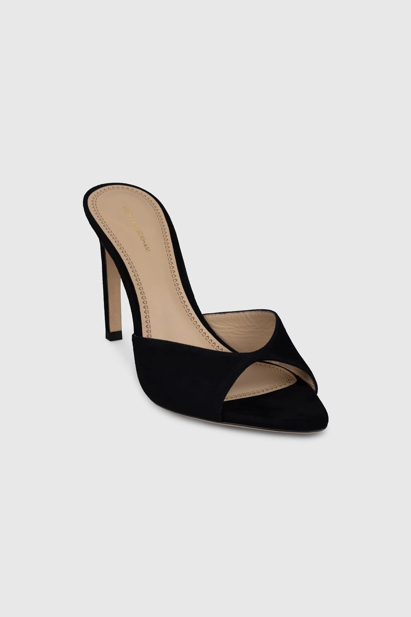 Harlow Wildleder-Mules mit offener Zehenpartie