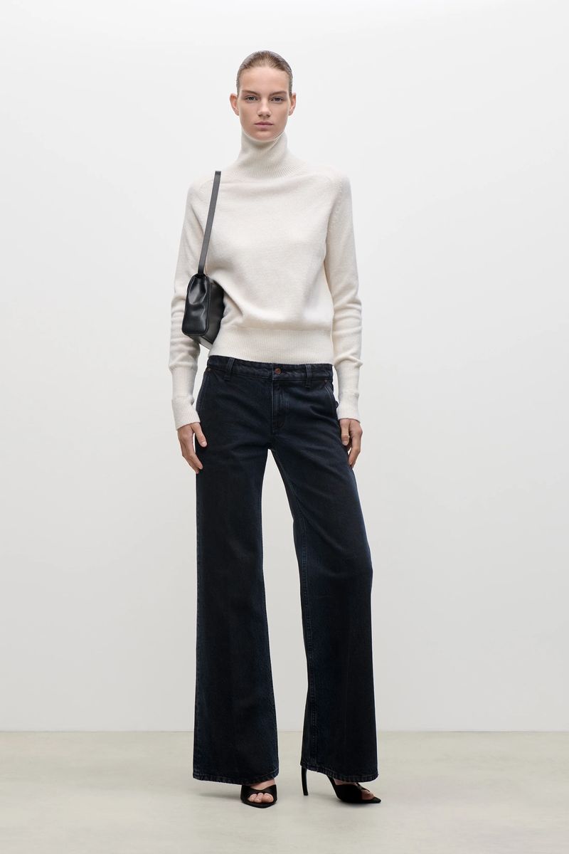 Weit geschnittene High-Waist-Jeans