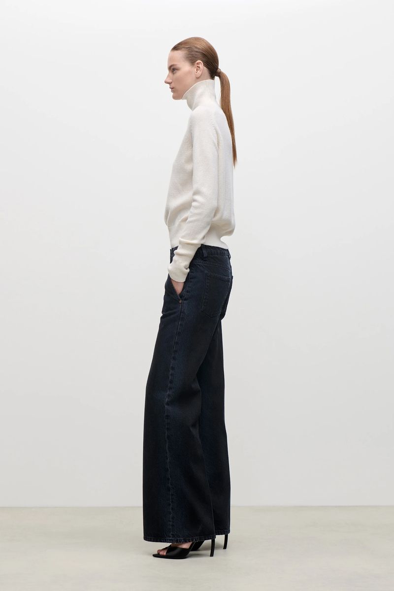 Weit geschnittene High-Waist-Jeans