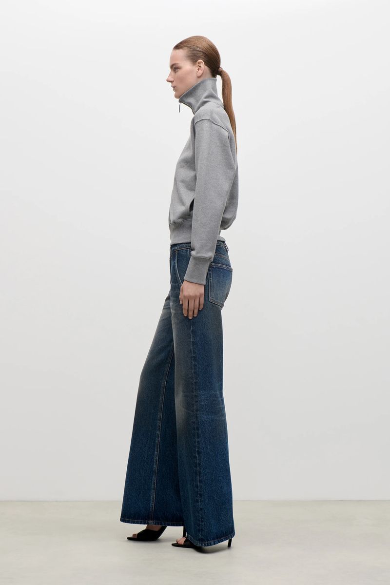 Relaxter Sweatshirt mit Viertelreißverschluss