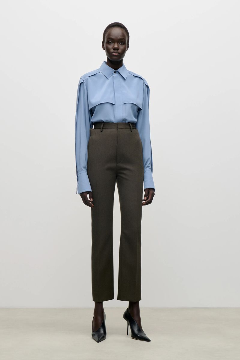 Utility-Bluse mit Klappendetail