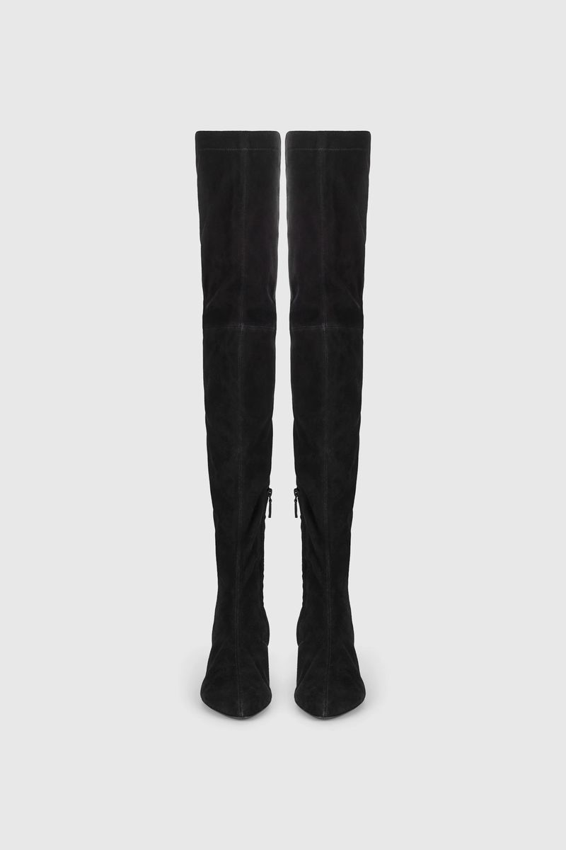 Harlow Overknee-Stiefel aus Stretch-Wildleder